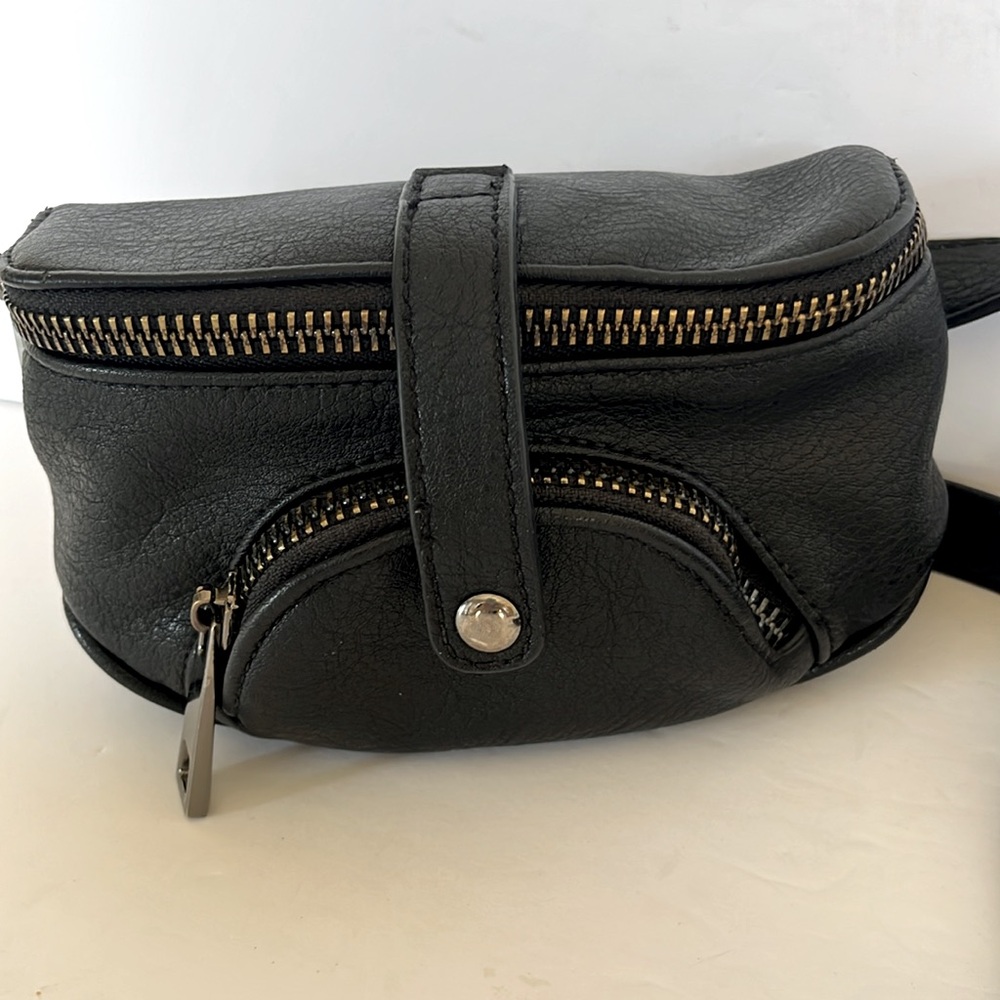 MALIBU SKYE Black Vegan Leather Crossbody Bag